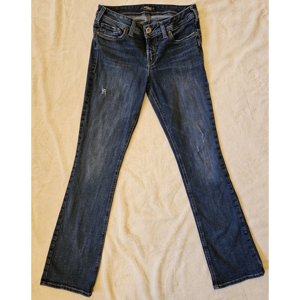 Silver Elyse Slim Boot Jeans Womens 28x33 Blue Slim Fit Bootcut Denim